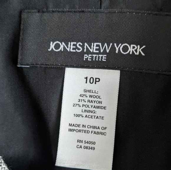 JONES NY Grey Tweed Raw Hem Suit Jacket 10P - Picture 10 of 10